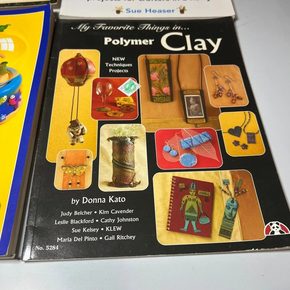 Polymer Clay Instruction Book Lot of 4 Crafting‎ Techniques Projects